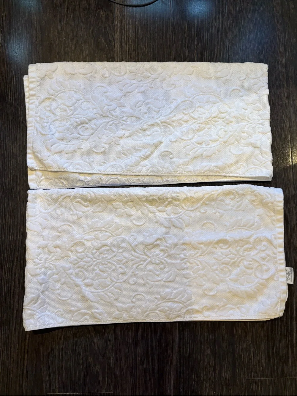 Parisian By Kassatex Pair Of Body Towels 100% Cotton Plush Towels